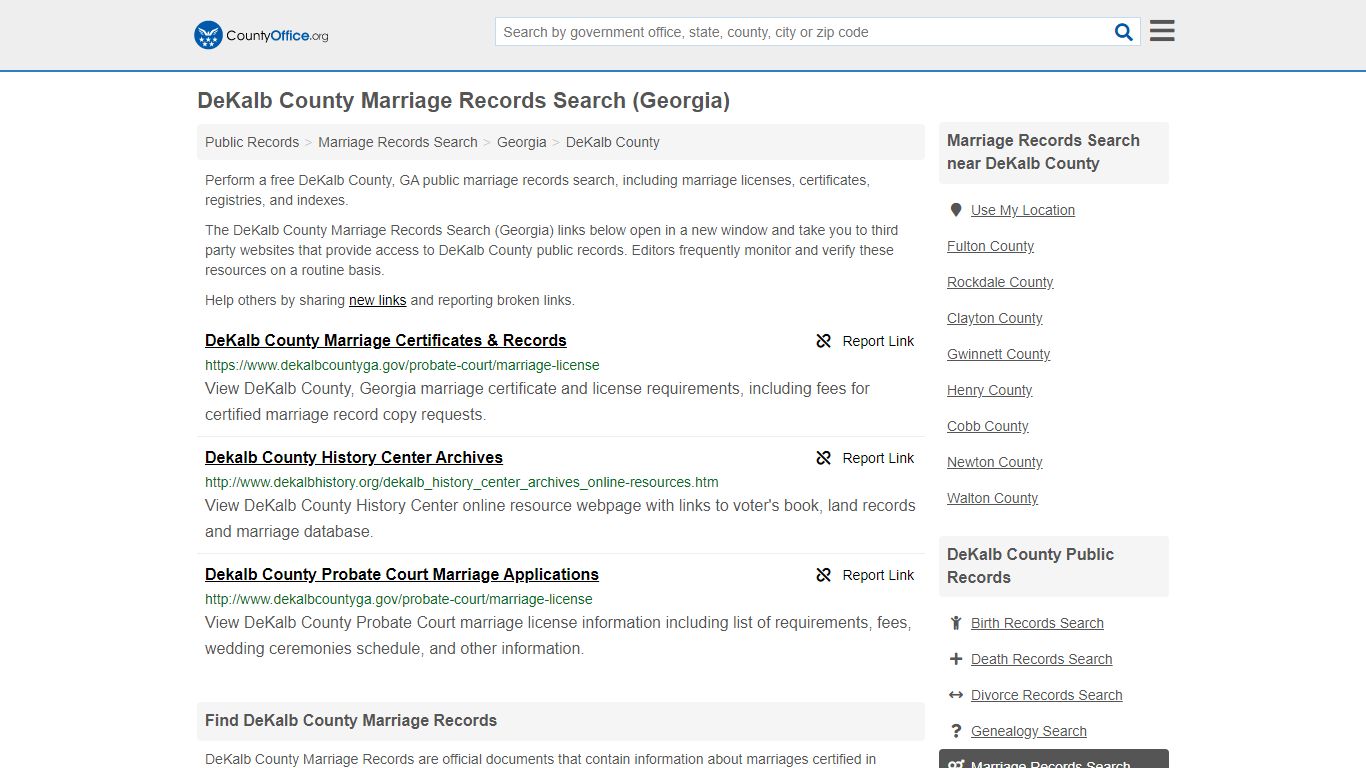 Marriage Records Search - DeKalb County, GA (Marriage ...