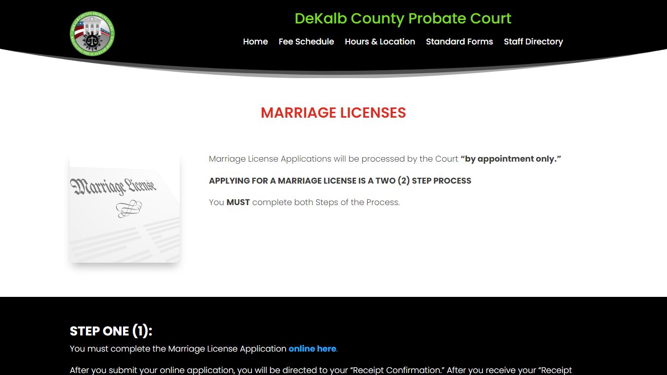 Marriage License | DeKalb County Probate